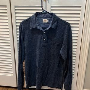 Mens Faherty Long Sleeve Sweater Polo